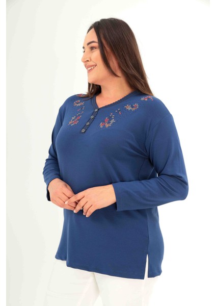 Yonca Işlemeli Kadın Bluz modelleri