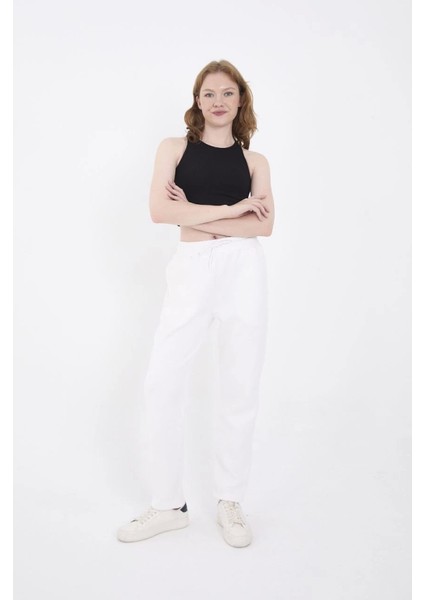 Üç Iplik Basic Lastikli Eşofman Pantolon - Gri