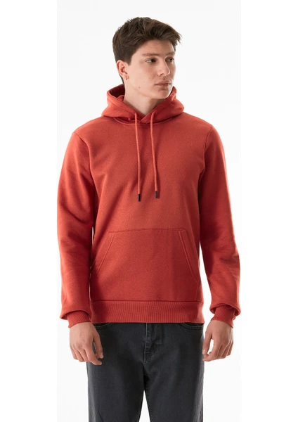 3 Iplik Basic Kanguru Cepli Kapüşonlu Sweatshirt