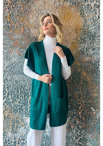 Kadın Kısa Cepli Yelek 4164 fırsatları