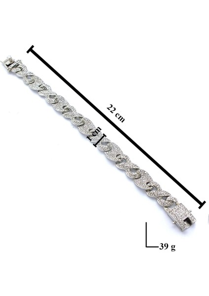 316L Çelik Su Yolu Figaro Model Zirkon Taşlı Bileklik BLK-914 indirimleri