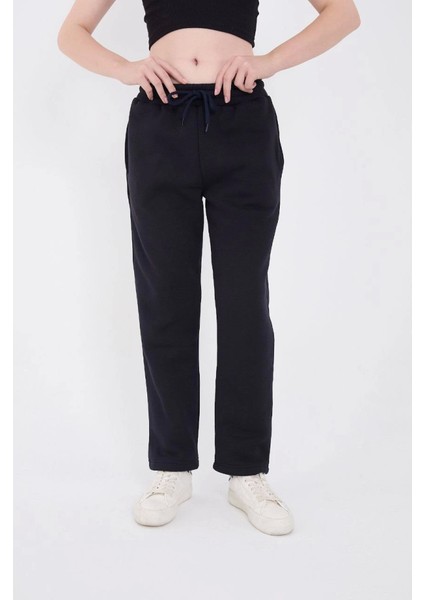 Unisex Üç İplik Basic Eşofman Pantolon - Lacivert