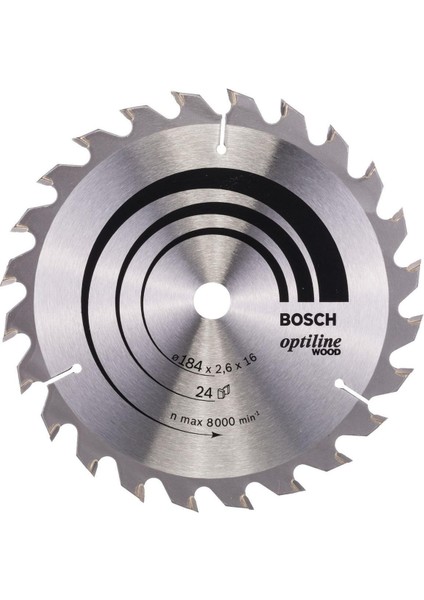 Optiline Wood 184*16 mm 24 Diş Daire Testere Bıçağı