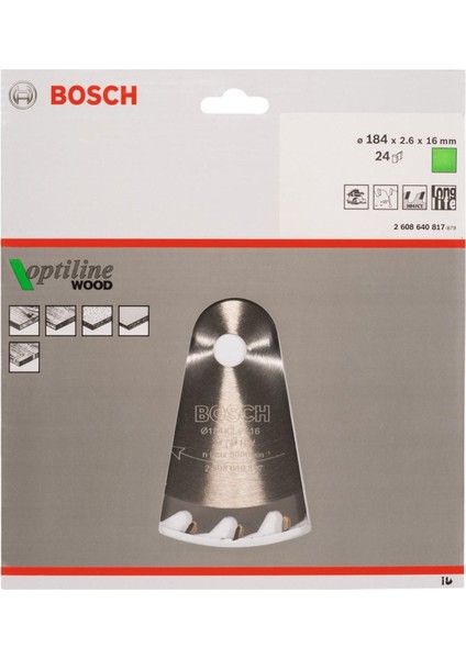 Optiline Wood 184*16 mm 24 Diş Daire Testere Bıçağı fiyatları