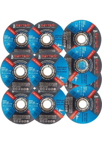 Inox Metal Kesme Disk 25 Adet 115 mm Kaliteli Taş Ispiral Taş 1 Paket
