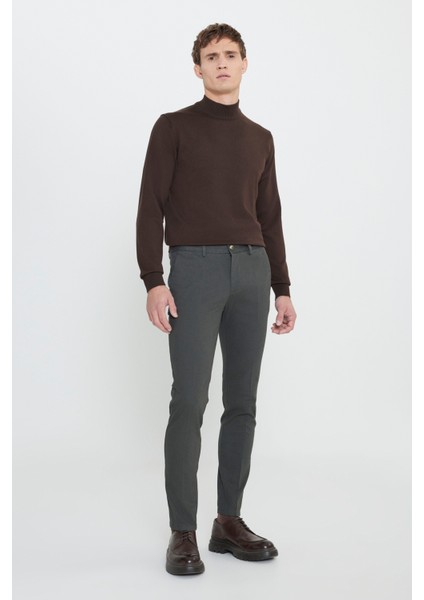 Slim Fit Dar Kesim Pamuklu Esnek Armürlü Yan Cep Pantolon fiyatları