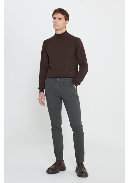 Slim Fit Dar Kesim Pamuklu Esnek Armürlü Yan Cep Pantolon modelleri