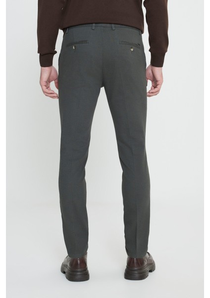 Slim Fit Dar Kesim Pamuklu Esnek Armürlü Yan Cep Pantolon indirimleri