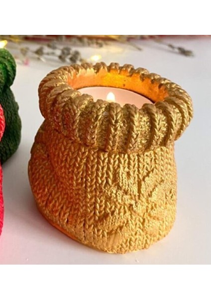 Örgü Çorap Tealight Mumluk 7cm Silikon Kalıp K-367 indirimleri