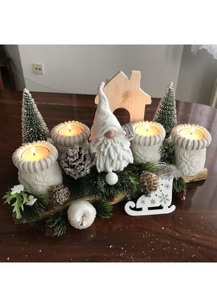 Örgü Çorap Tealight Mumluk 7cm Silikon Kalıp K-367