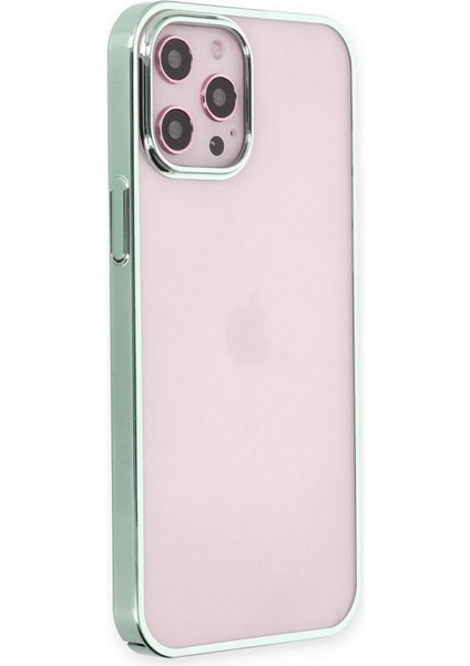 Apple iPhone 12 Pro Max Kılıf Kenar Çerçeve Sert P.c Ile Güçlendirilmiş Lens Koruma Çerçeveli Element Kapak