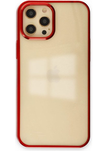 Apple iPhone 12 Pro Max Kılıf Kenar Çerçeve Sert P.c Ile Güçlendirilmiş Lens Koruma Çerçeveli Element Kapak