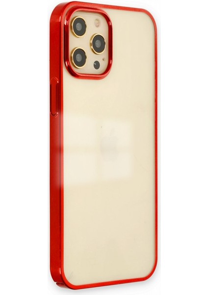 Apple iPhone 12 Pro Max Kılıf Kenar Çerçeve Sert P.c Ile Güçlendirilmiş Lens Koruma Çerçeveli Element Kapak