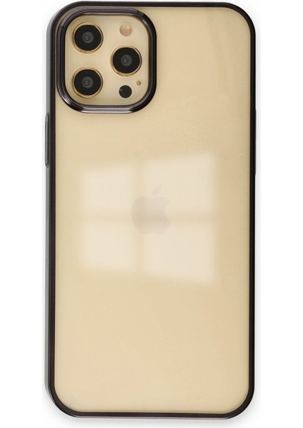Apple iPhone 12 Pro Max Kılıf Kenar Çerçeve Sert P.c Ile Güçlendirilmiş Lens Koruma Çerçeveli Element Kapak