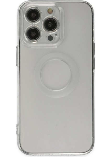 Apple iPhone 14 Pro Max Kılıf Kamera Korumalı Logo Gösteren Köşeleri Airbag Silikon Santa Lens Kapak