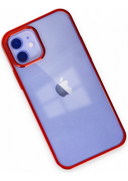 Apple iPhone 12 Kılıf Kenar Çerçeve Sert P.c Ile Güçlendirilmiş Lens Koruma Çerçeveli Element Kapak