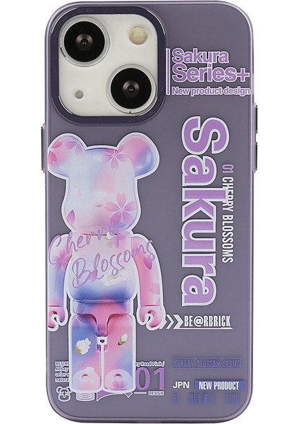 Apple iPhone 14 Kılıf Soft ve Pastel Renkli Desenli Silikon Prada Kapak