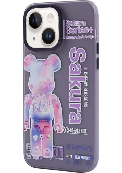 Apple iPhone 14 Kılıf Soft ve Pastel Renkli Desenli Silikon Prada Kapak