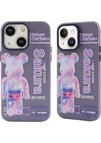 Apple iPhone 14 Kılıf Soft ve Pastel Renkli Desenli Silikon Prada Kapak