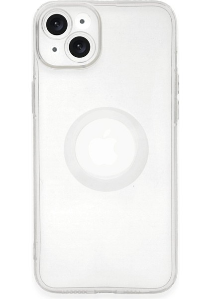 Apple iPhone 14 Plus Kılıf Kamera Korumalı Logo Gösteren Köşeleri Airbag Silikon Santa Lens Kapak