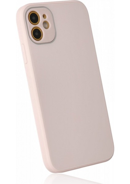 Apple iPhone 12 Kılıf Kamera Korumalı Arkası 9h Temperli Cam Yüzey Soft Tasarım Glass Kapak