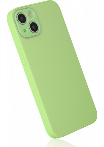 Apple iPhone 13 Kılıf Kamera Korumalı Arkası 9h Temperli Cam Yüzey Soft Tasarım Glass Kapak