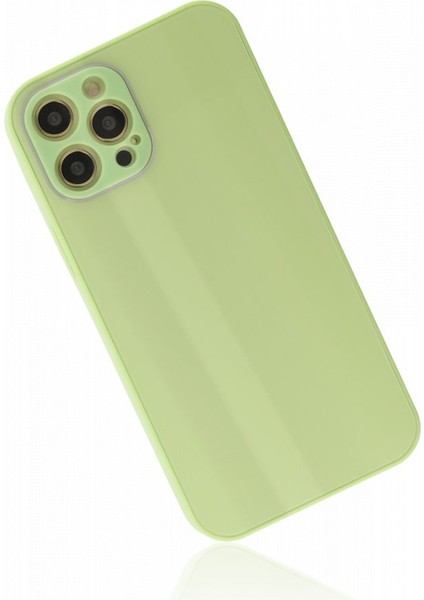 Apple iPhone 12 Pro Kılıf Kamera Korumalı Arkası 9h Temperli Cam Yüzey Soft Tasarım Glass Kapak