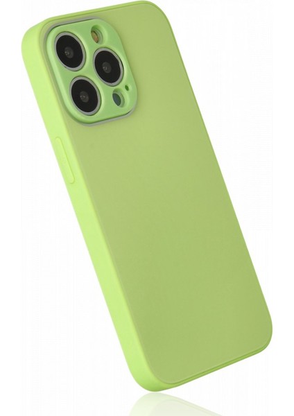 Apple iPhone 13 Pro Kılıf Kamera Korumalı Arkası 9h Temperli Cam Yüzey Soft Tasarım Glass Kapak