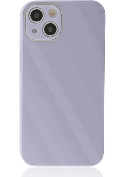 Apple iPhone 14 Plus Kılıf Kamera Korumalı Arkası 9h Temperli Cam Yüzey Soft Tasarım Glass Kapak