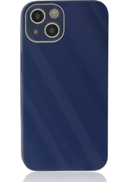 Apple iPhone 14 Kılıf Kamera Korumalı Arkası 9h Temperli Cam Yüzey Soft Tasarım Glass Kapak
