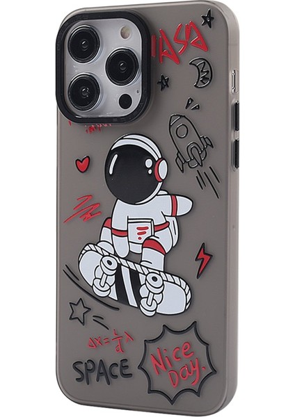 Apple iPhone 13 Pro Max Kılıf Soft ve Pastel Renkli Desenli Silikon Prada Kapak