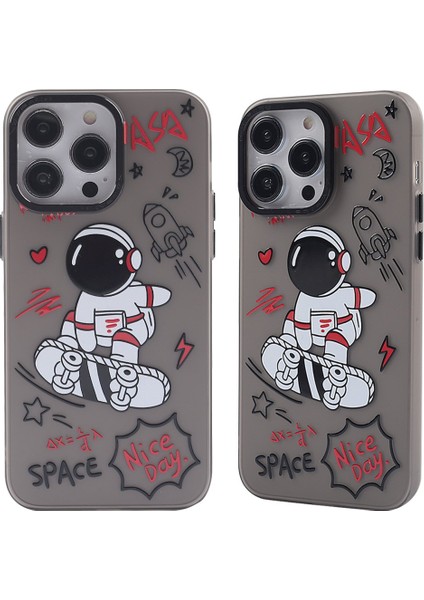 Apple iPhone 13 Pro Max Kılıf Soft ve Pastel Renkli Desenli Silikon Prada Kapak