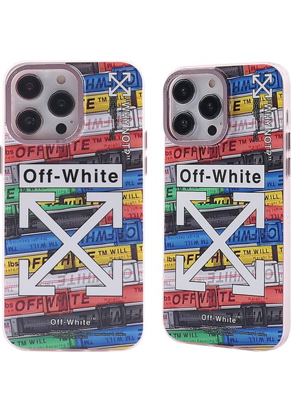Apple iPhone 14 Pro Kılıf Soft ve Pastel Renkli Desenli Silikon Prada Kapak