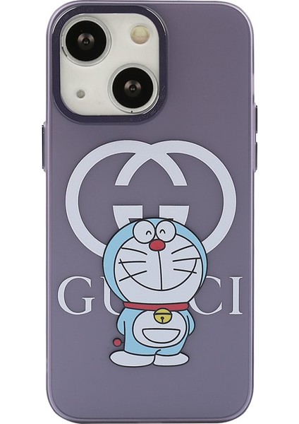 Apple iPhone 14 Kılıf Soft ve Pastel Renkli Desenli Silikon Prada Kapak