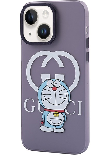 Apple iPhone 14 Kılıf Soft ve Pastel Renkli Desenli Silikon Prada Kapak