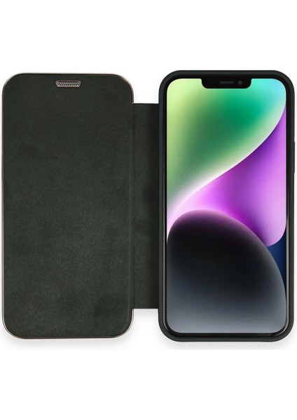 Apple iPhone 14 Pro Max Kılıf Dışı Deri Içi Süet Darbe ve Çizilmelere Ekstra Korunaklı Dolpin Kapak