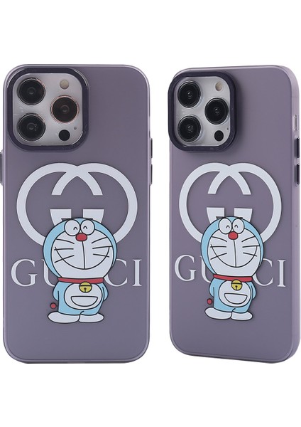 Apple iPhone 14 Pro Max Kılıf Soft ve Pastel Renkli Desenli Silikon Prada Kapak