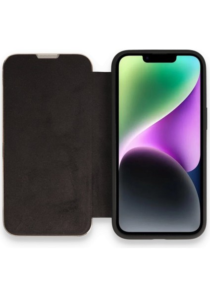Apple iPhone 14 Kılıf Dışı Deri Içi Süet Darbe ve Çizilmelere Ekstra Korunaklı Dolpin Kapak