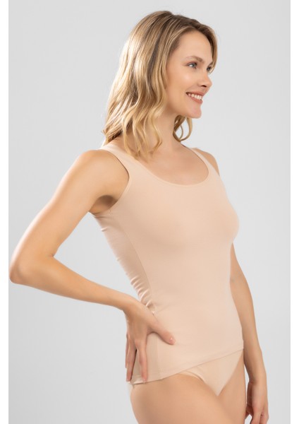 Kadın Kalın Askılı Düz Atlet 6136 Ten Rengi fiyatları