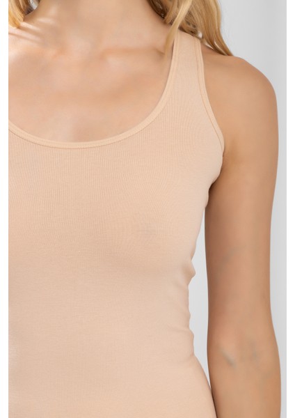 Kadın Kalın Askılı Düz Atlet 6136 Ten Rengi indirimleri