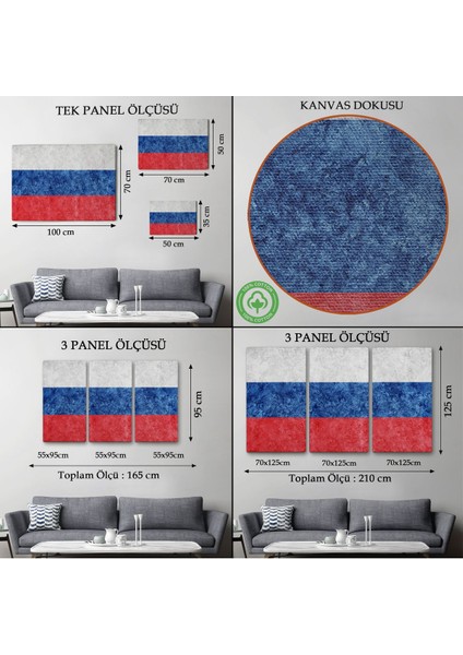 Rusya Bayrağı – 35 x 50 cm