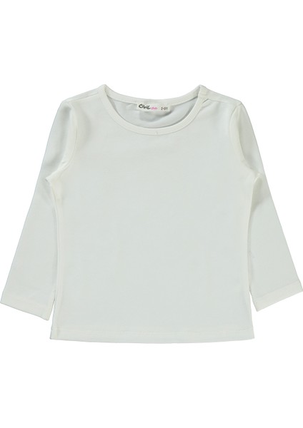 Kız Çocuk Sweatshirt 2-5 Yaş Ekru