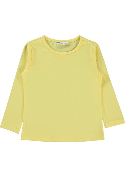 Kız Çocuk Sweatshirt 2-5 Yaş Açık Sarı