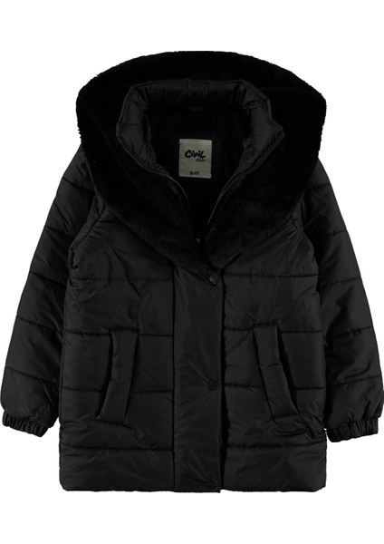 Kız Çocuk Mont 10-13 Yaş Siyah