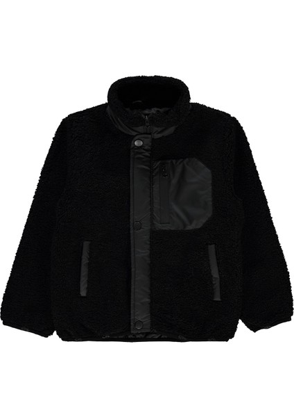 Erkek Çocuk Kapüşonlu Mont 10-13 Yaş Siyah