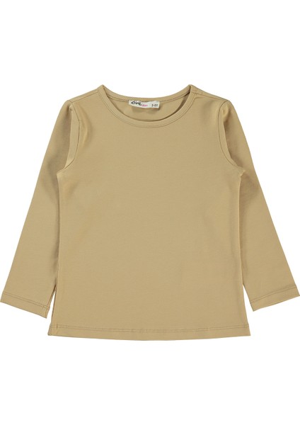 Kız Çocuk Sweatshirt 2-5 Yaş Yulaf Sütü