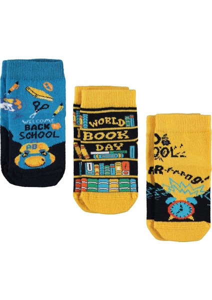Erkek Çocuk Çorap 3-11 Yaş Sarı