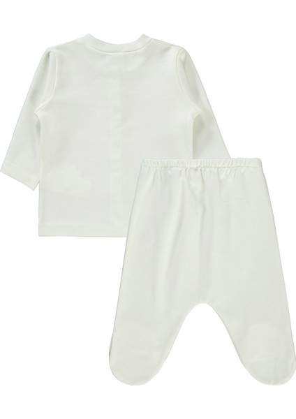 Erkek Bebek Pijama Takımı 1-6 Ay Ekru fiyatları