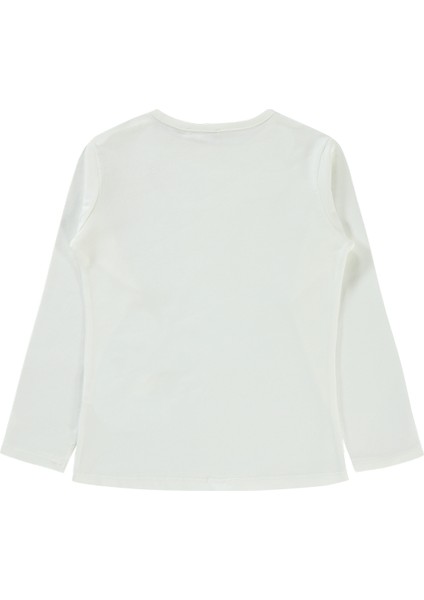 Kız Çocuk Sweatshirt 6-9 Yaş Ekru fiyatları