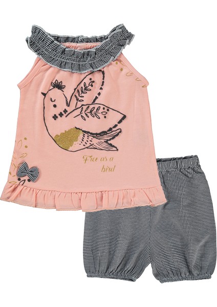 Kız Bebek Takım 6-18 Ay Somon